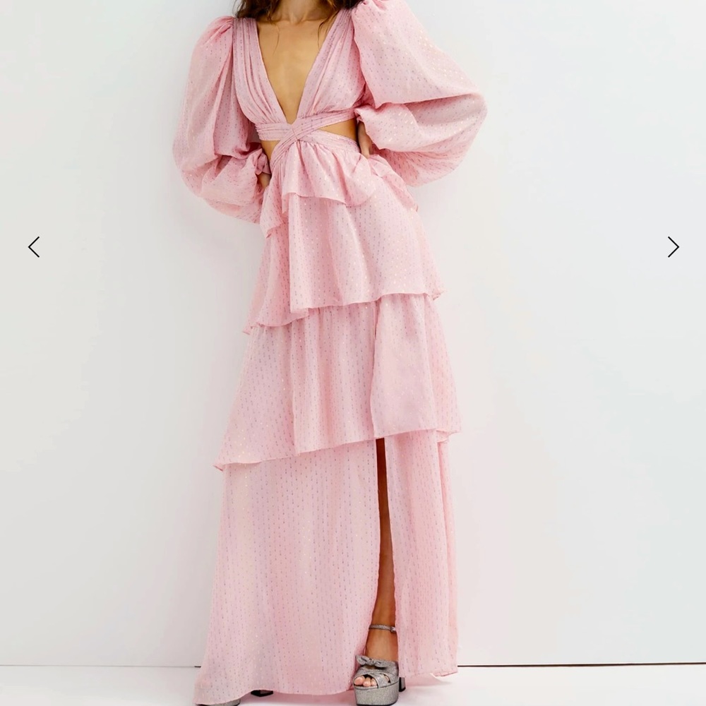 For Love & Lemons, Chantal Long Sleeve Maxi Dress, S, NWT